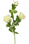 Kunsttak roos 68 cm wit