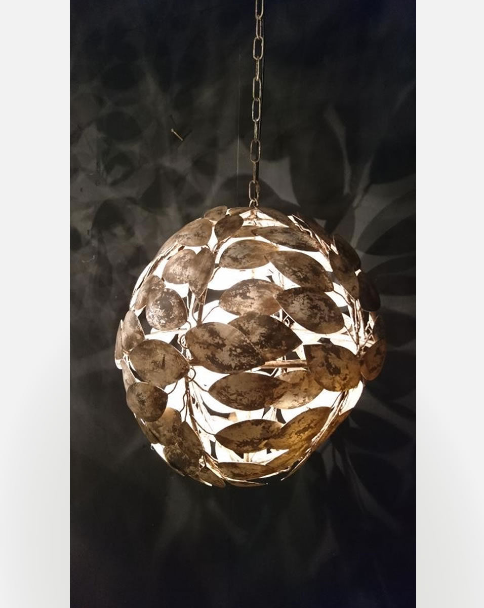 Hanglamp Leaves - bal - Ø45 cm