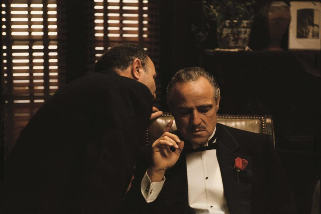 Marlon Brando (Vito Corleone) in film The Godfather