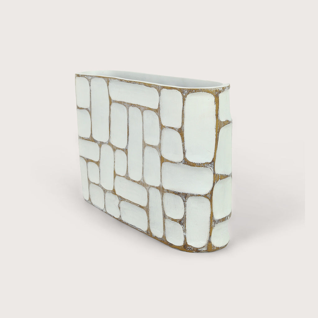 Ovale vaas Coco - Wit - L