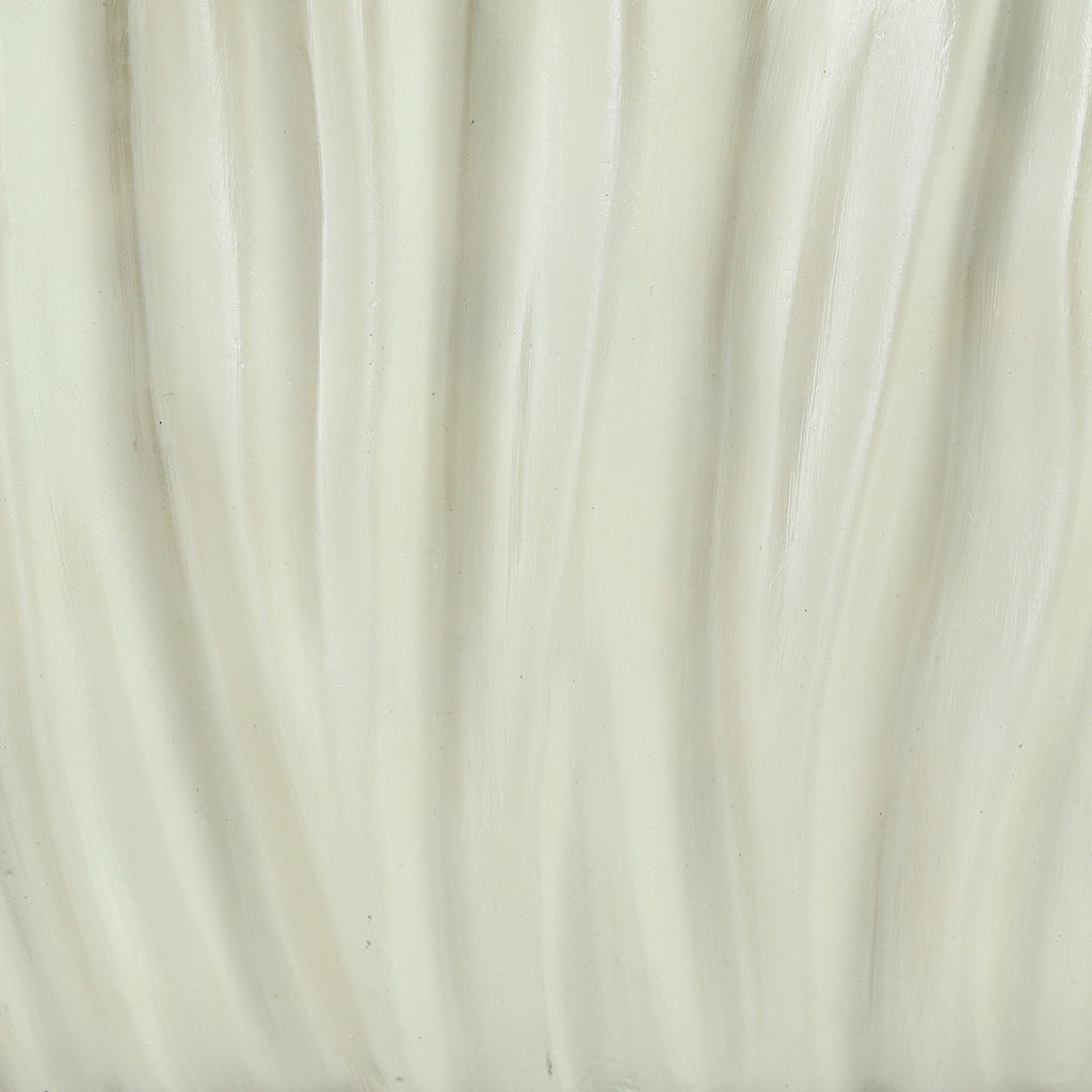 Pot Folds Ovaal - Parelmoer Wit - L70 B35 H17