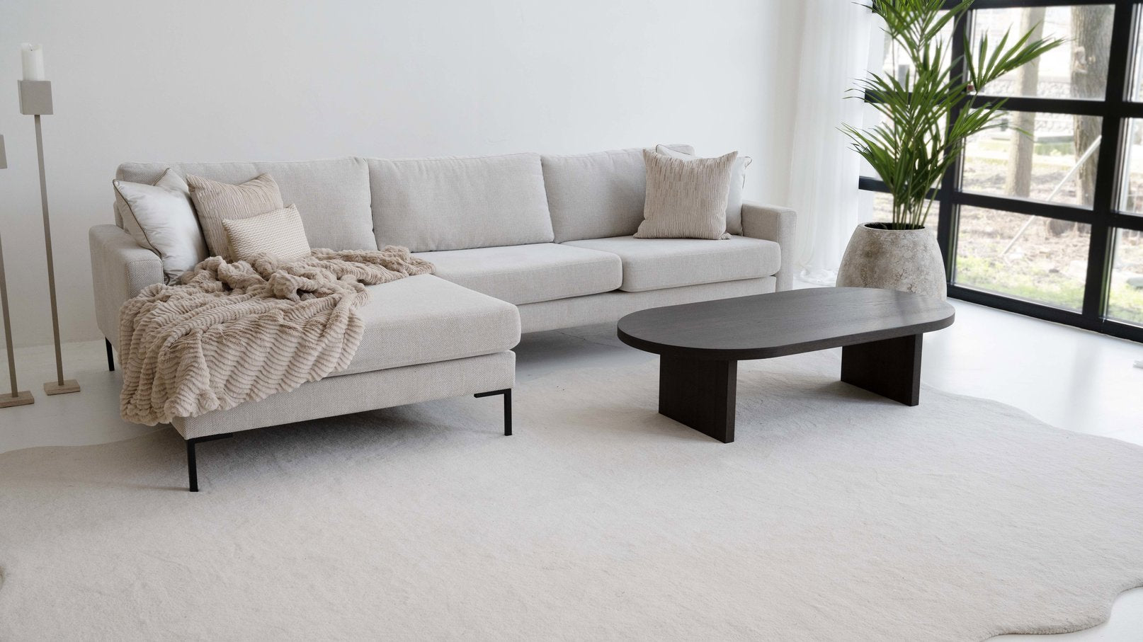 Salontafel Roma - Half ovaal