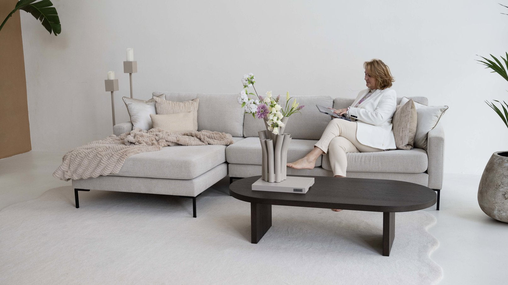 Salontafel Roma - Half ovaal