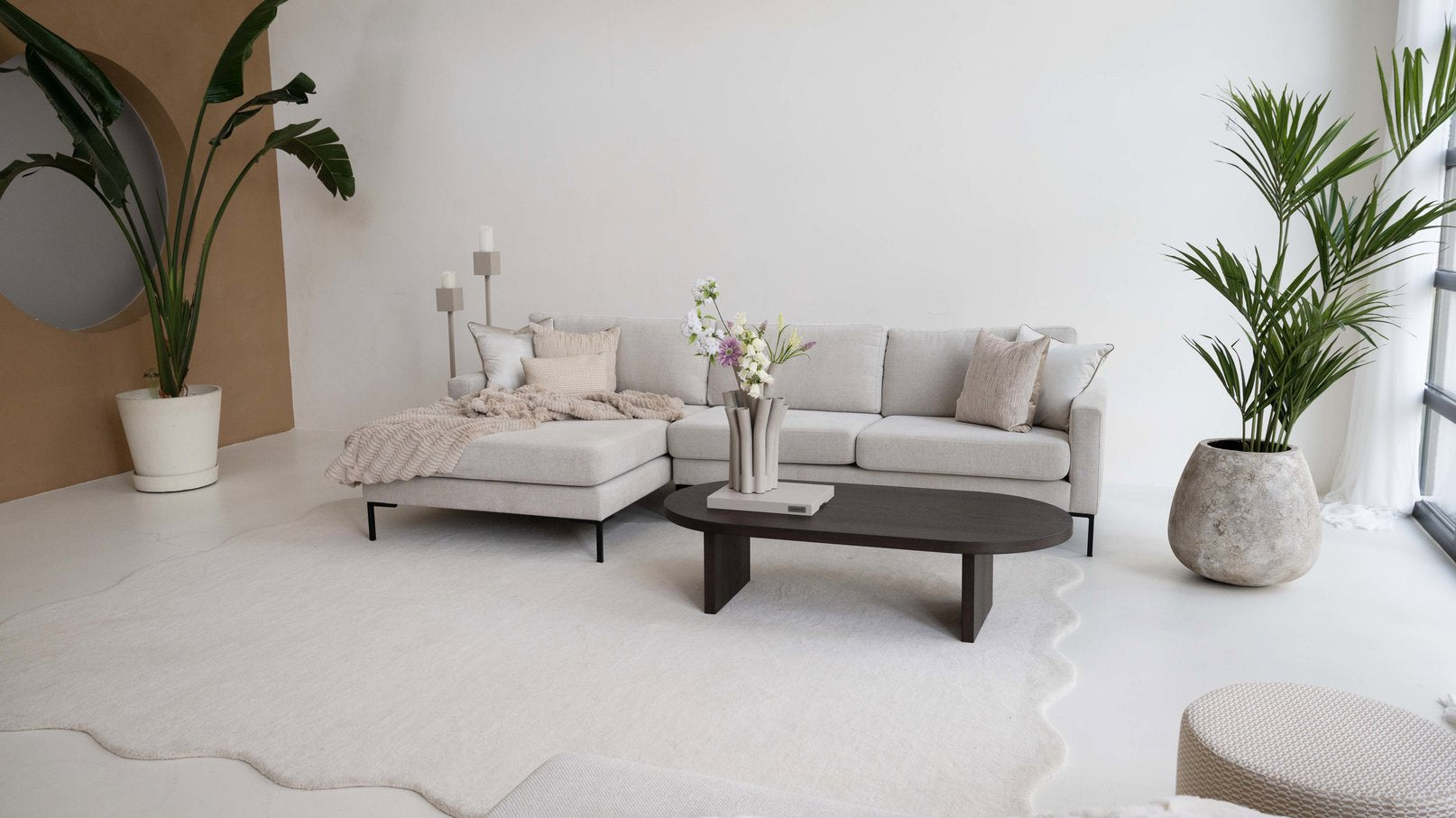 Salontafel Roma - Half ovaal