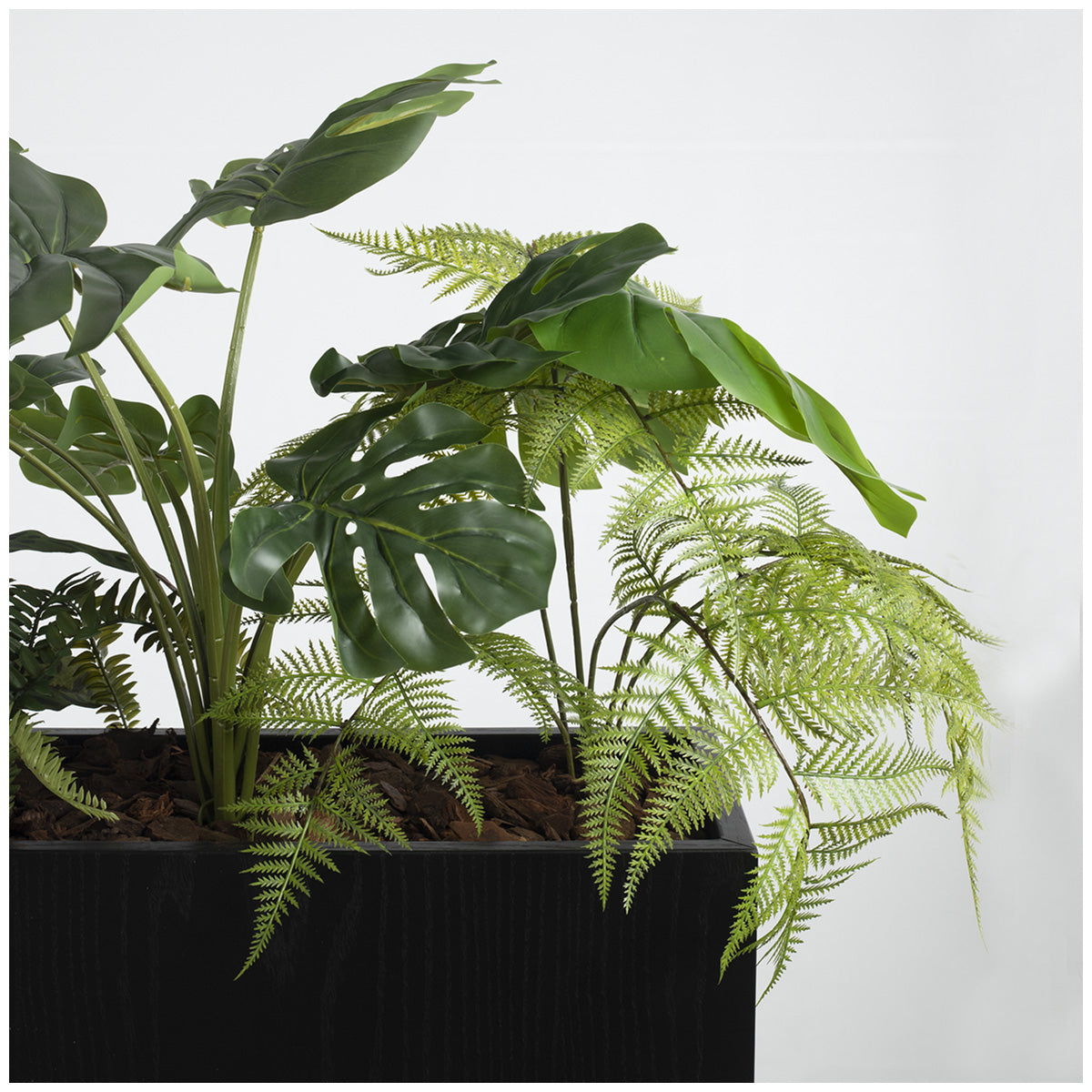 Roomdivider oak Zwart houtnerf M