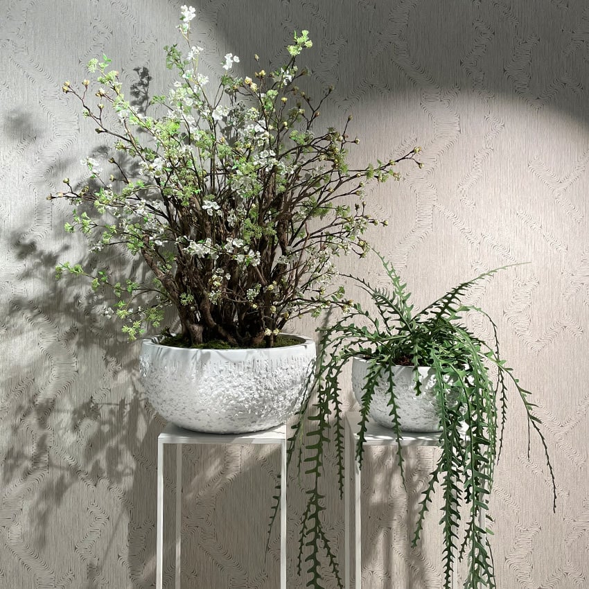 Schaal Asphalt - Wit - D40 H20