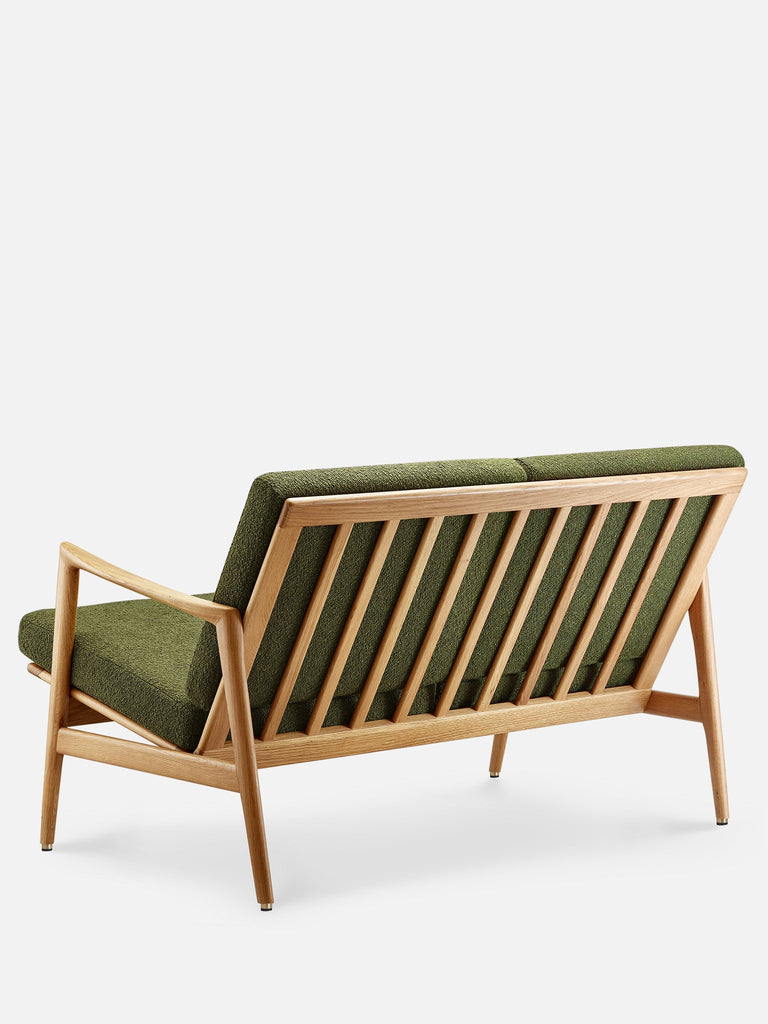 Bank Stefan Bouclé Olijf Donker Hout