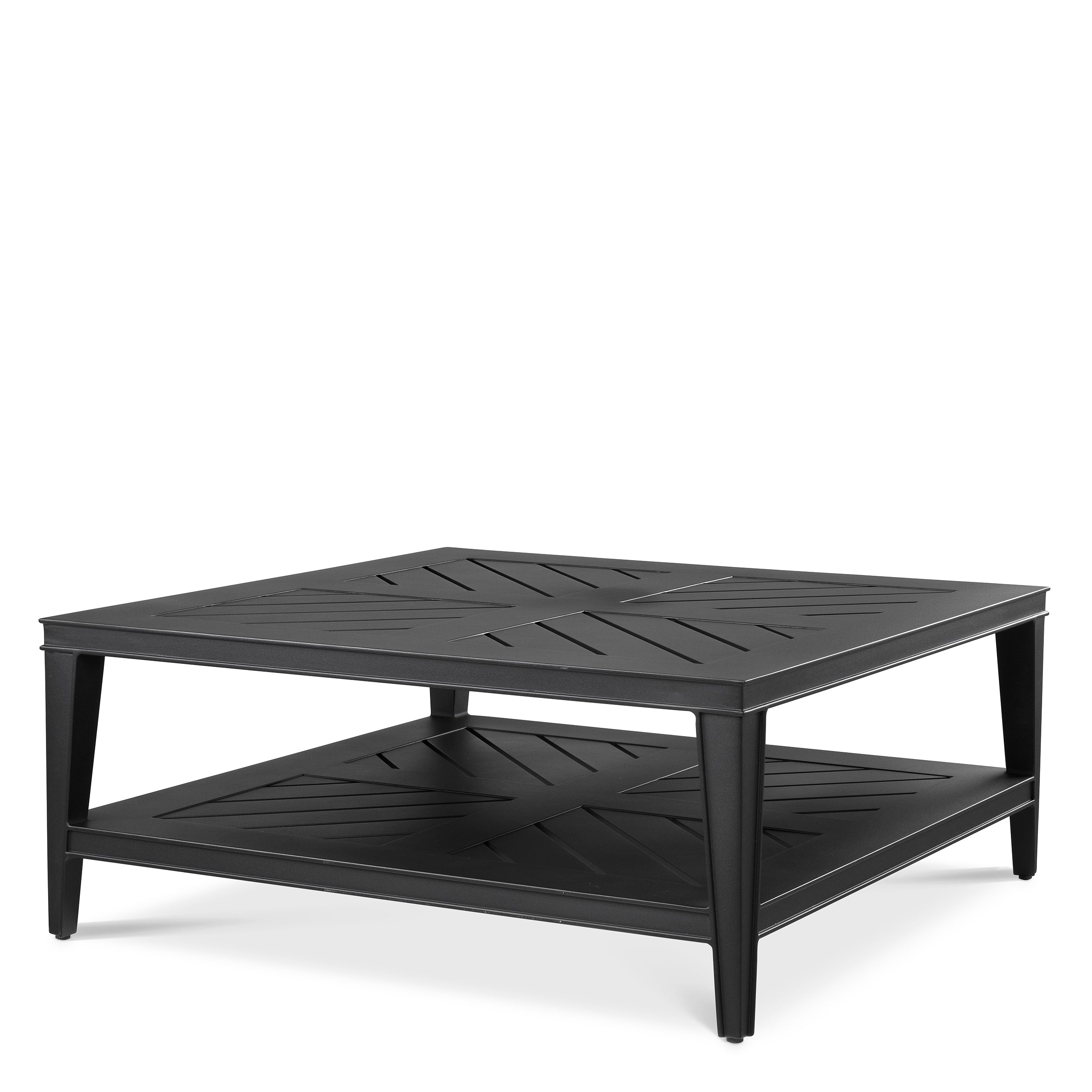 Bell Rive salontafel buiten - 100x100 zwart | Eichholtz